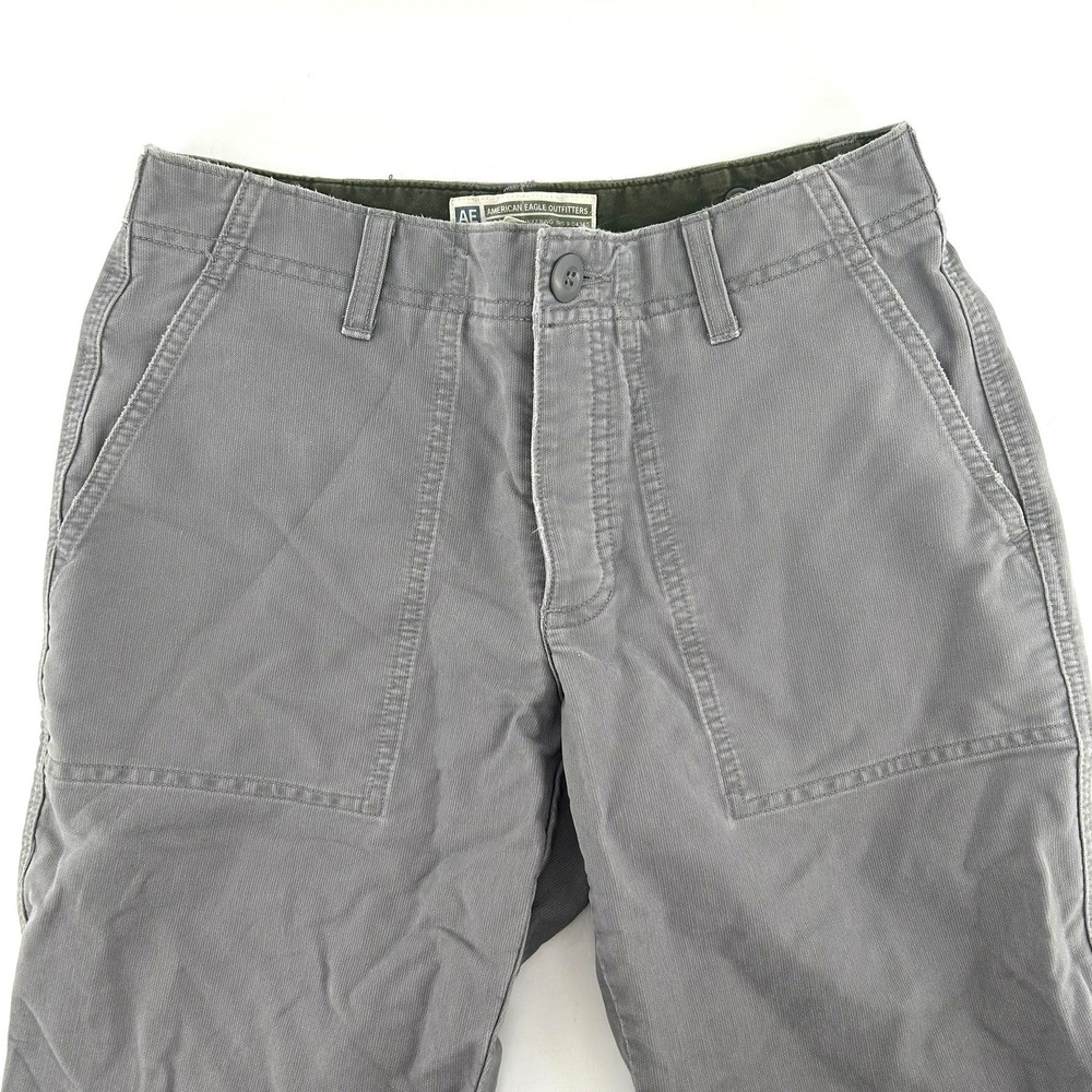 American Eagle Outfitters AE Surplus Grey Utility Carpenter Pants Womens Size 2
